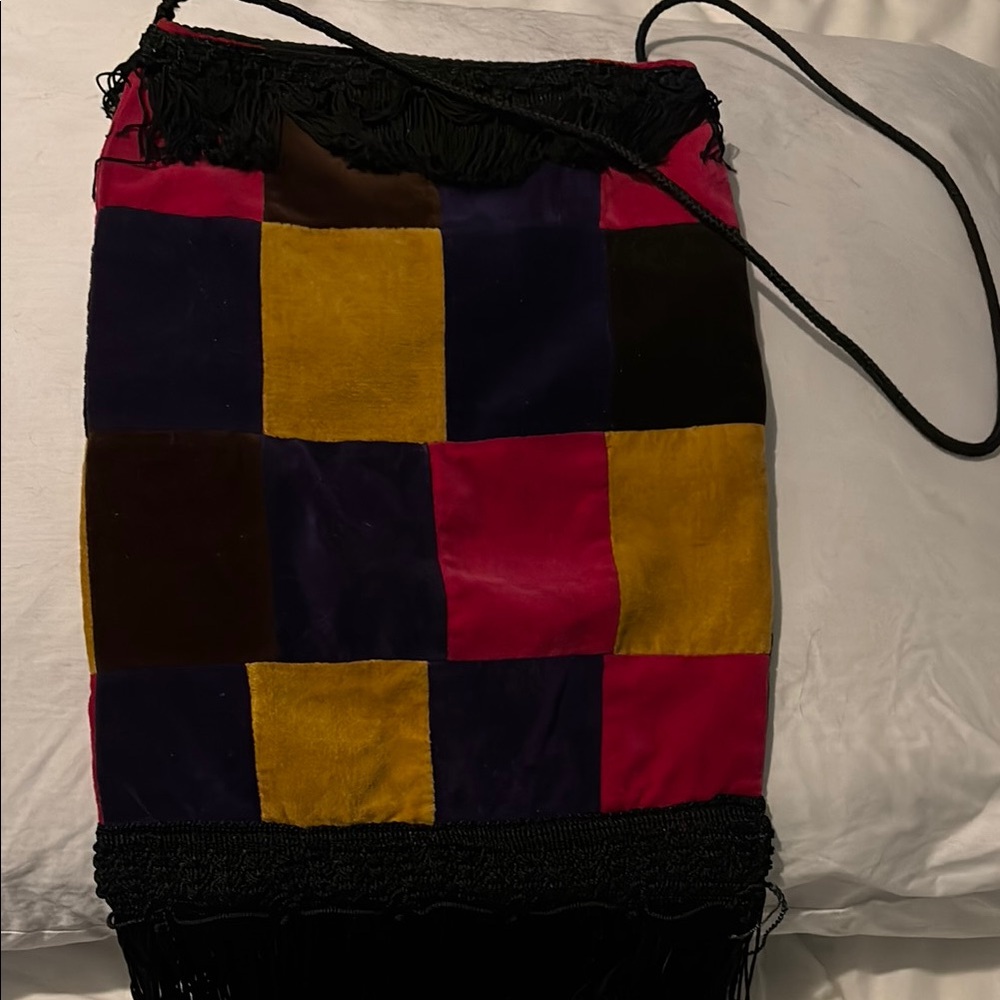 ⬛️Vintage Patchwork Women's Bag With Fringes
